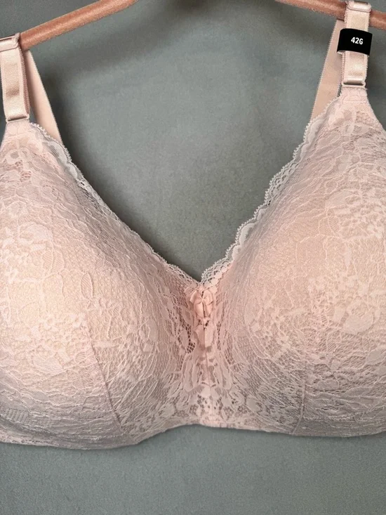Torrid Blush Pink Lace Wire-Free Full Coverage Bra size 42G - Picture 10 of 12